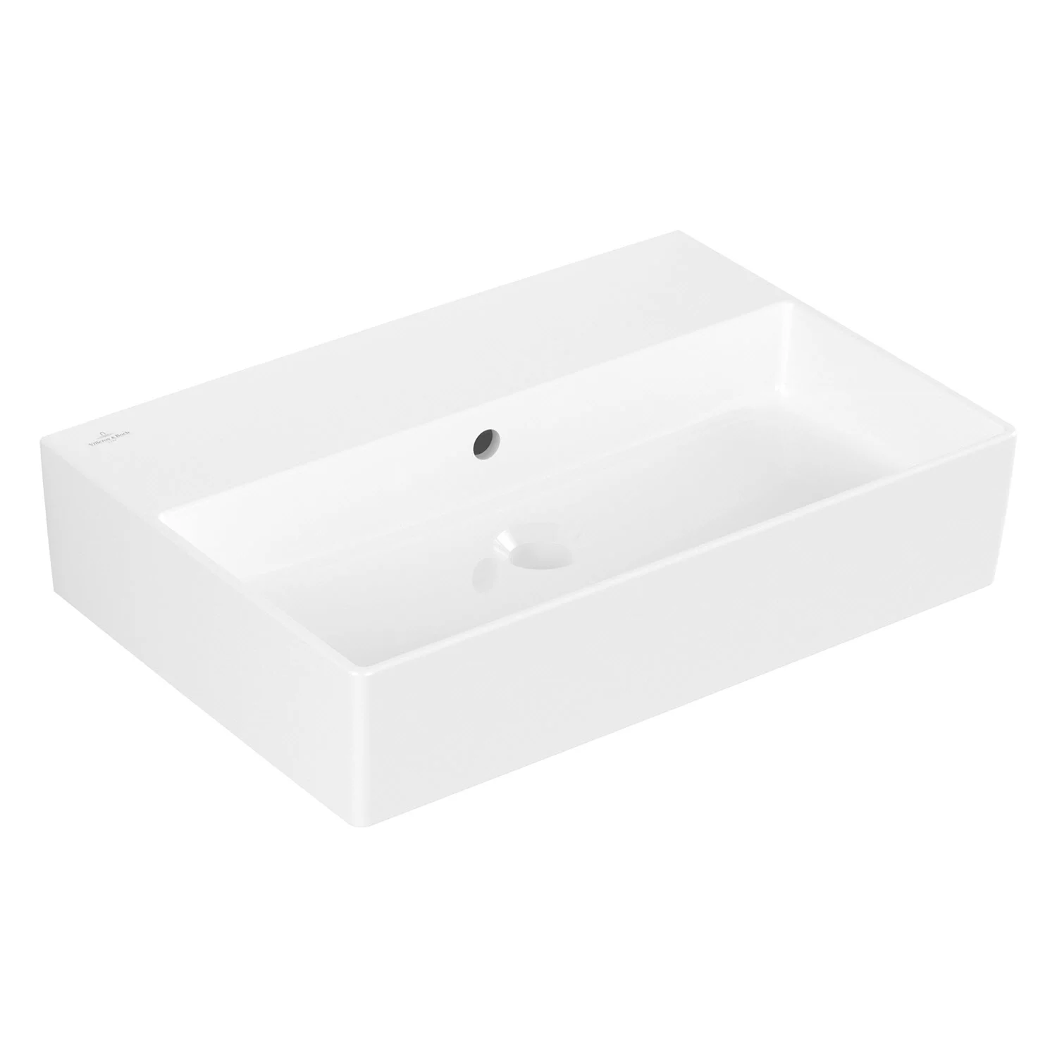 Biały zlew w widoku z boku, Villeroy & Boch