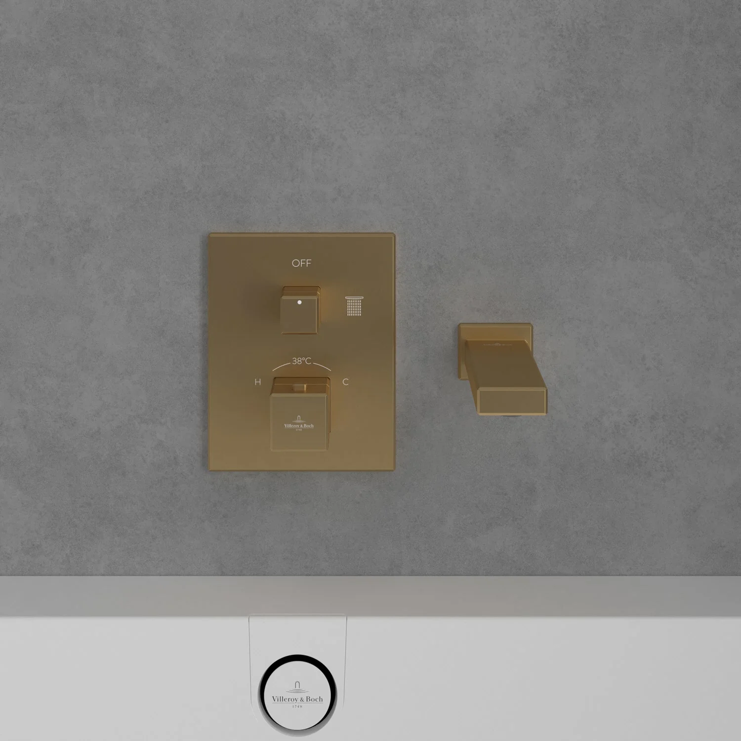 Villeroy & Boch Mettlach Unterputz-Thermostat mit Einwege-Mengenregulierung Bild 4