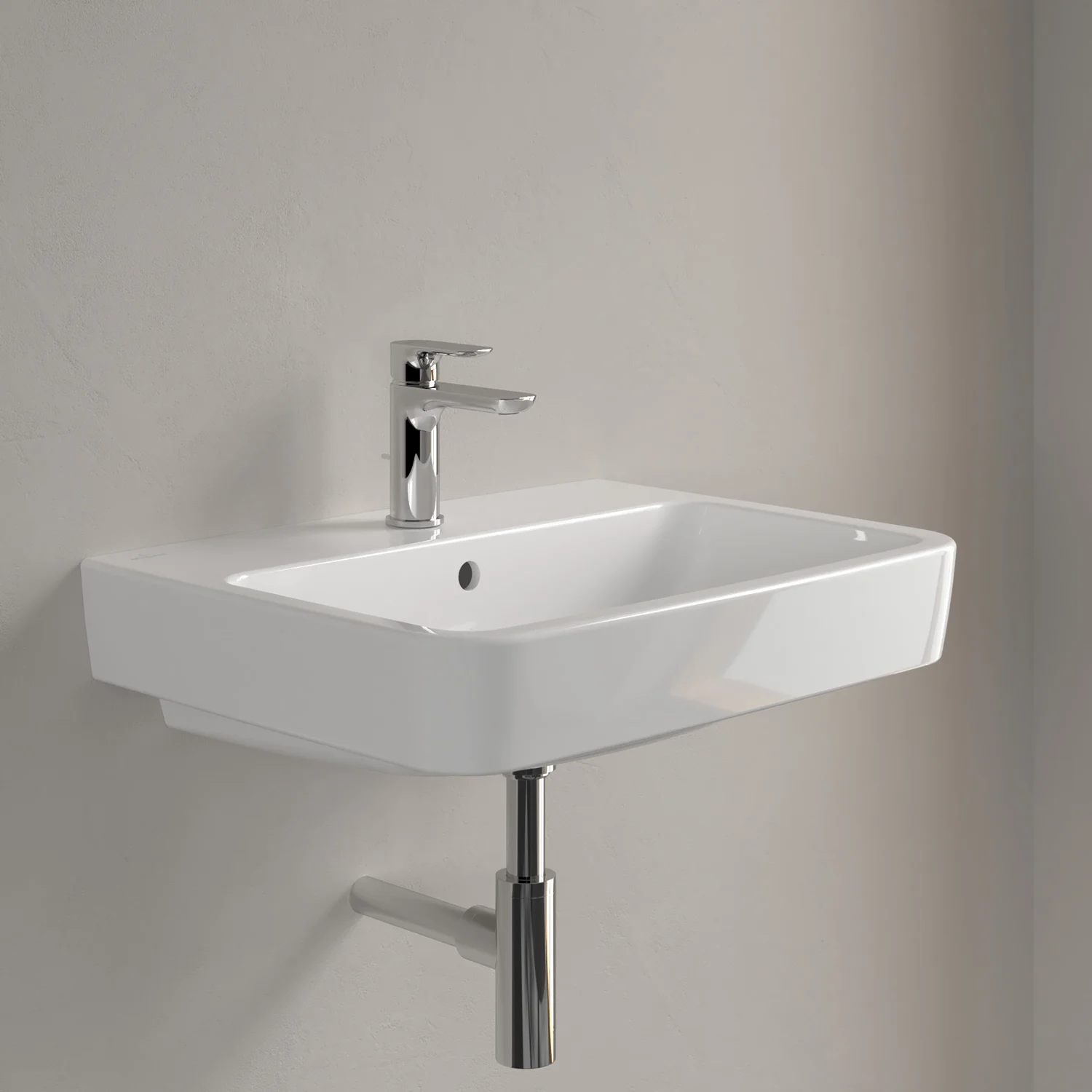 Villeroy & Boch O.novo Aufsatz-Waschtisch 60 x 46 cm mit Überlauf, 1 Hahnloch Bild 4