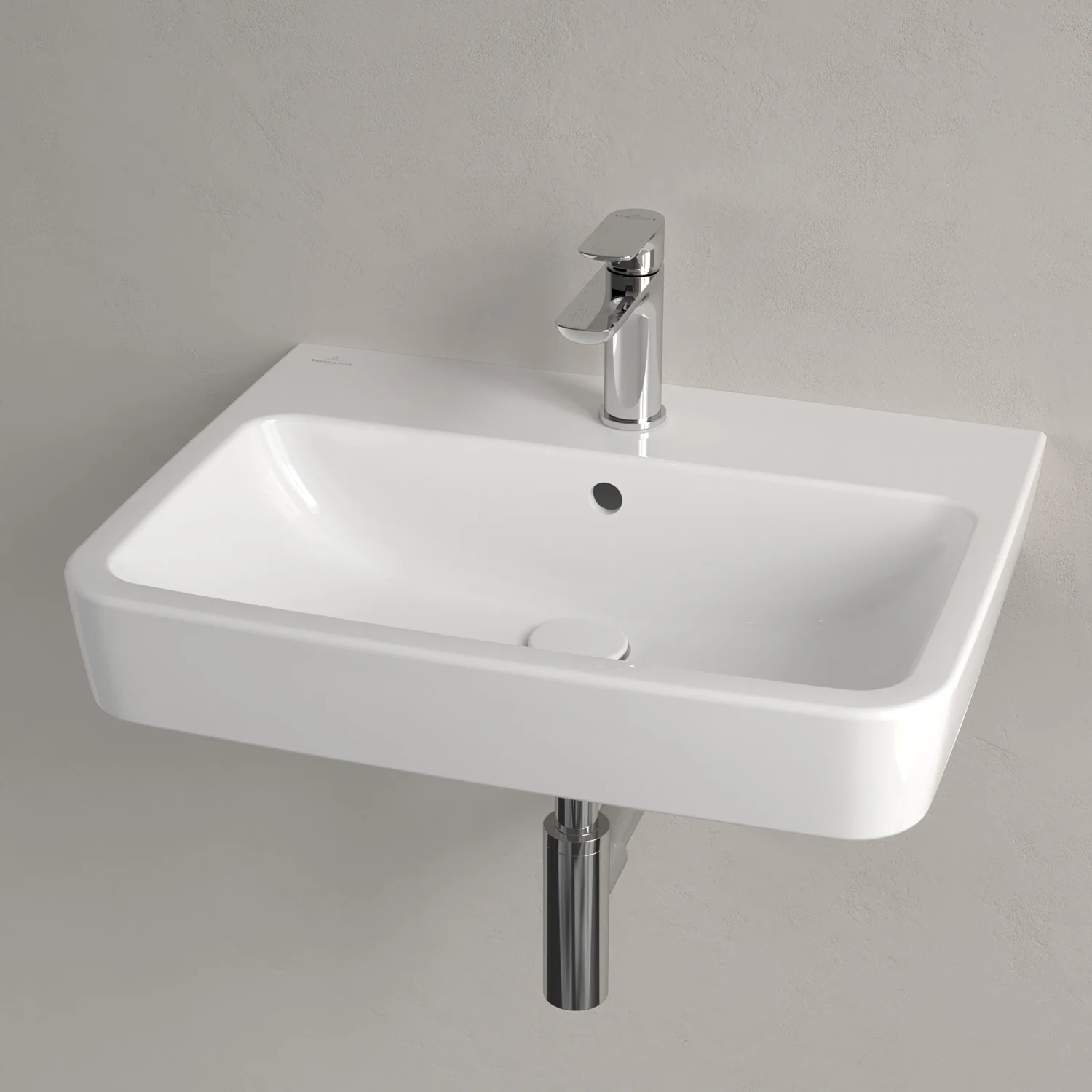 Villeroy & Boch O.novo Aufsatz-Waschtisch 60 x 46 cm mit Überlauf, 1 Hahnloch Bild 6
