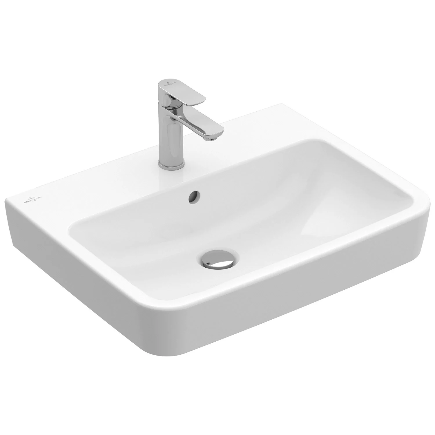Villeroy & Boch O.novo Aufsatz-Waschtisch 60 x 46 cm mit Überlauf, 1 Hahnloch Bild 2
