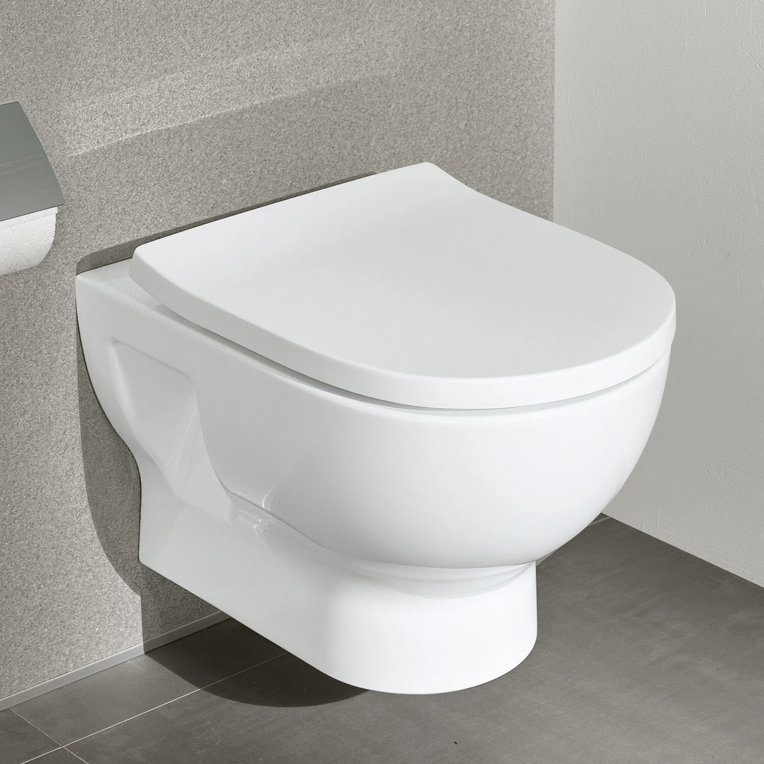 Wisząca toaleta w zbliżeniu, Villeroy & Boch