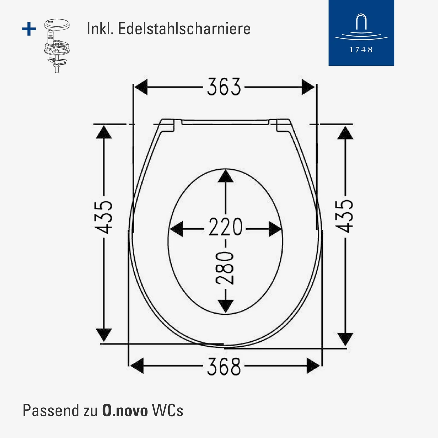 Villeroy & Boch O.novo WC-Sitz mit QuickRelease und SoftClosing Bild 7