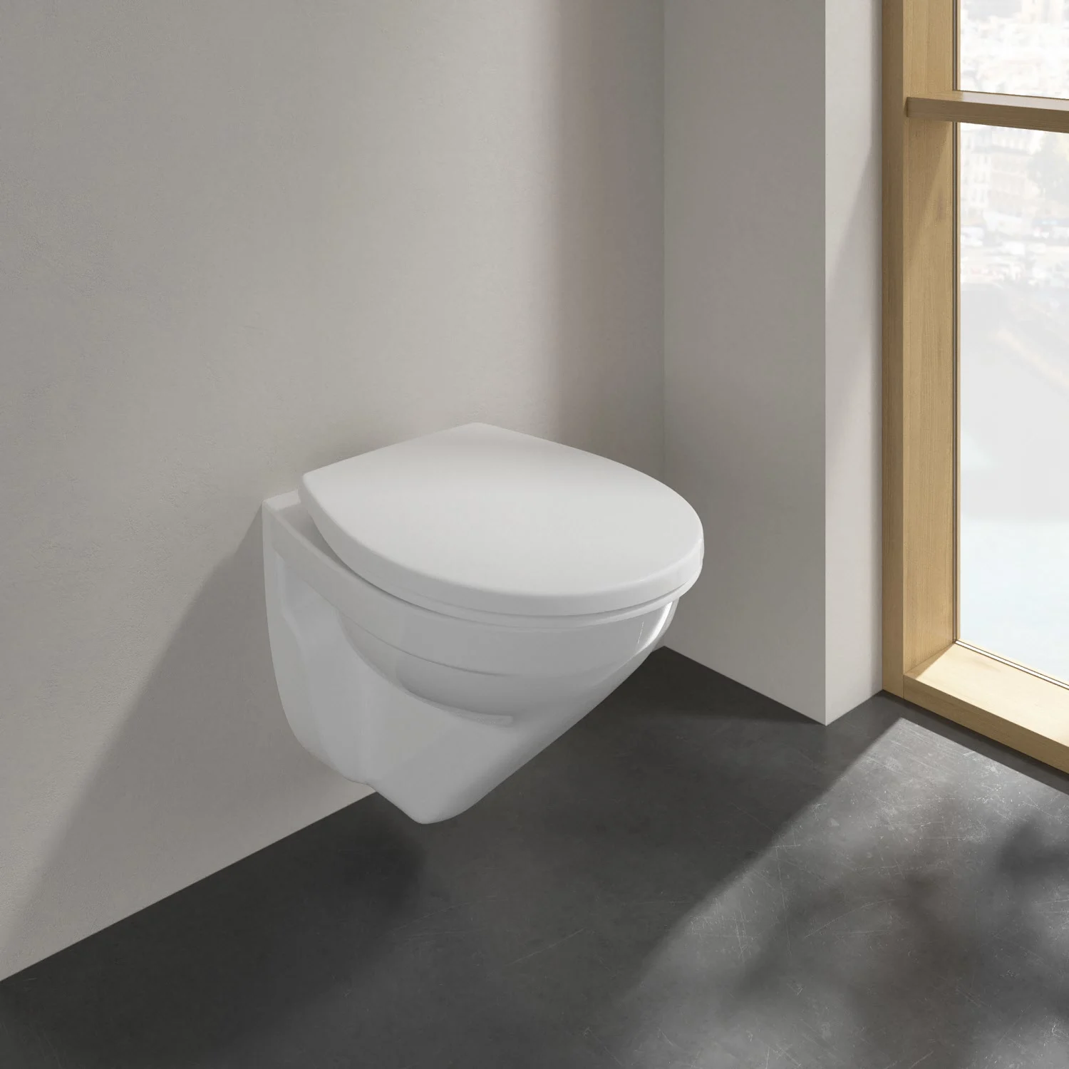 Toaleta podwieszana w nowoczesnej łazience, Villeroy & Boch