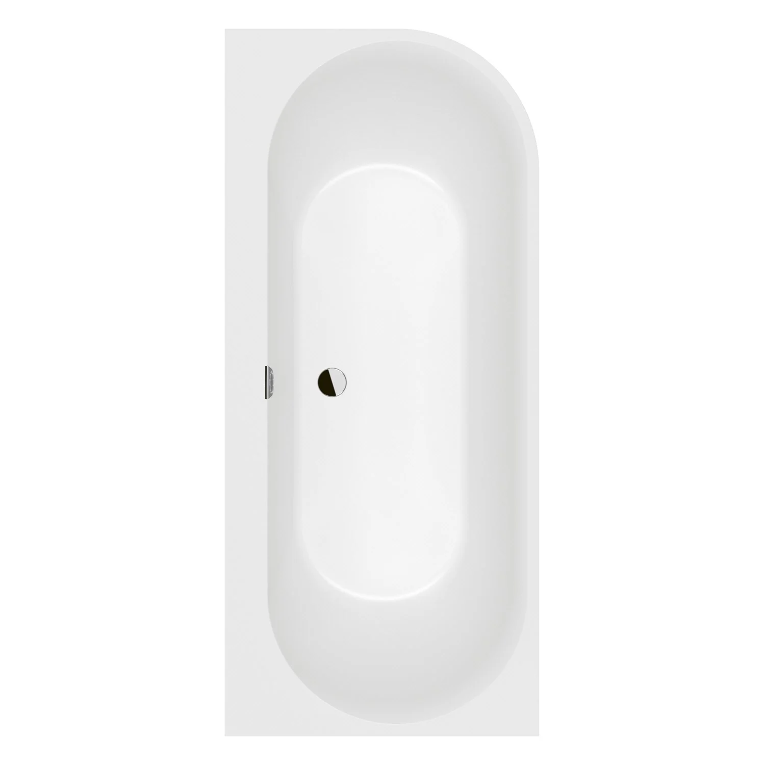 Biała wanna widok z góry wycięta, Villeroy & Boch