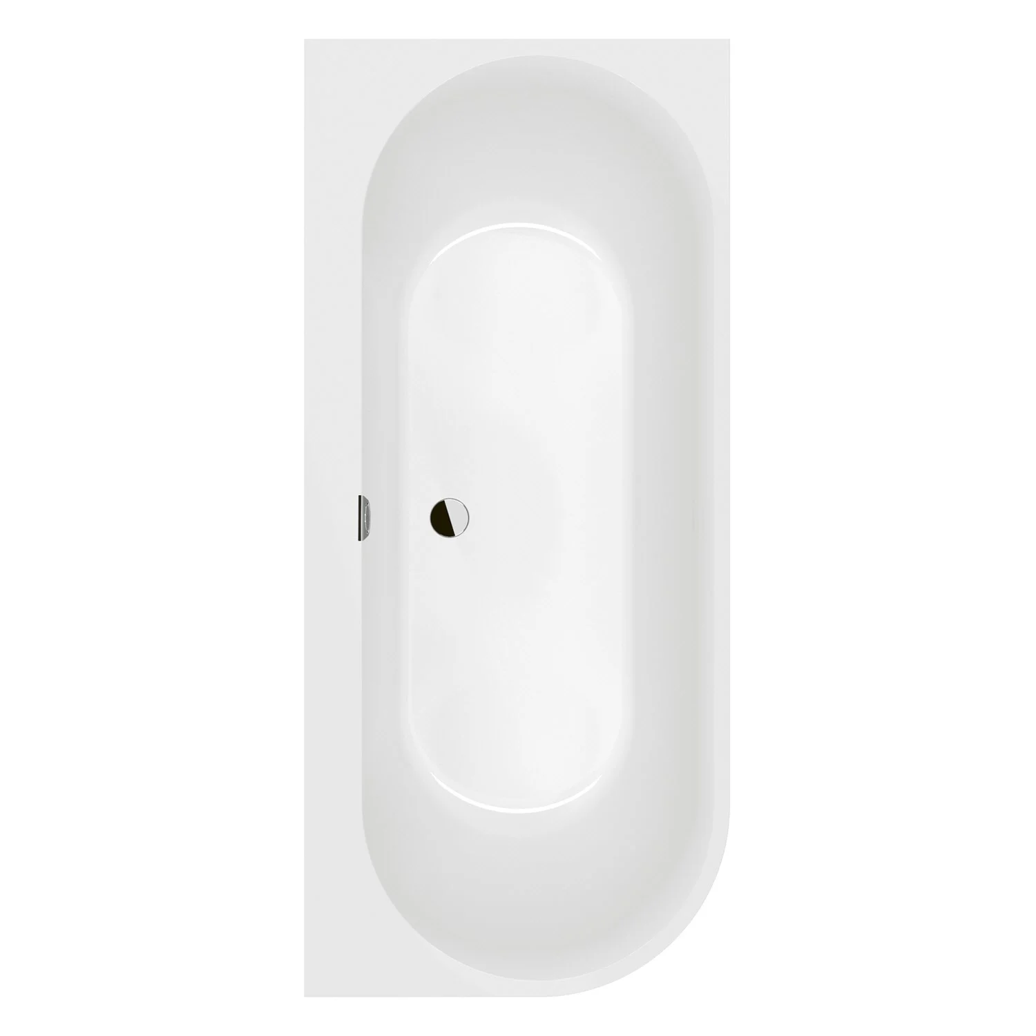 Biała wanna widok z góry wycięta, Villeroy & Boch