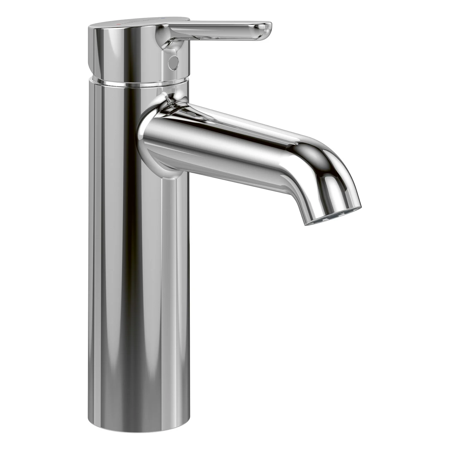 Chromowana bateria w widoku z przodu, Villeroy & Boch