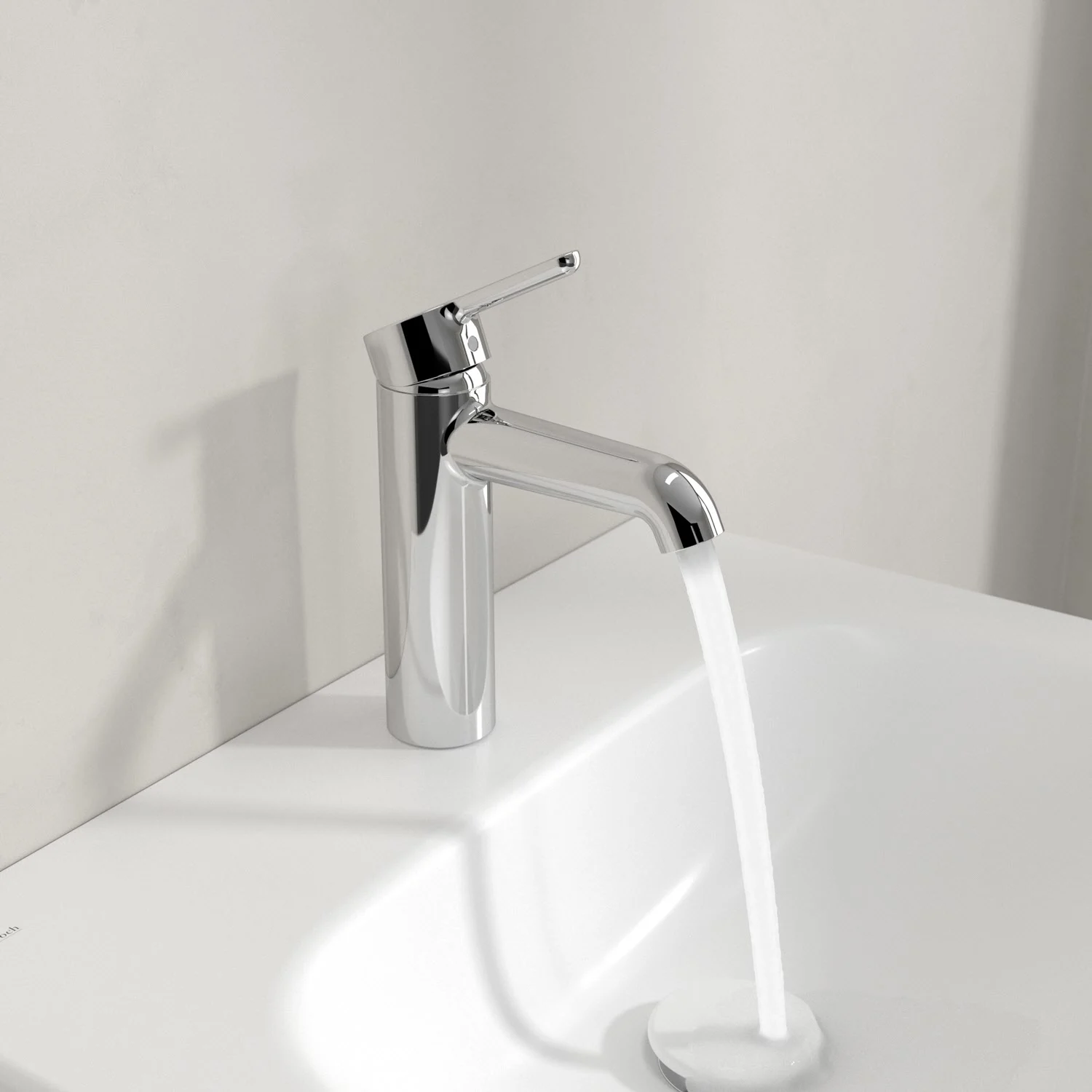 Chromowana bateria z bieżącą wodą w umywalce, Villeroy & Boch