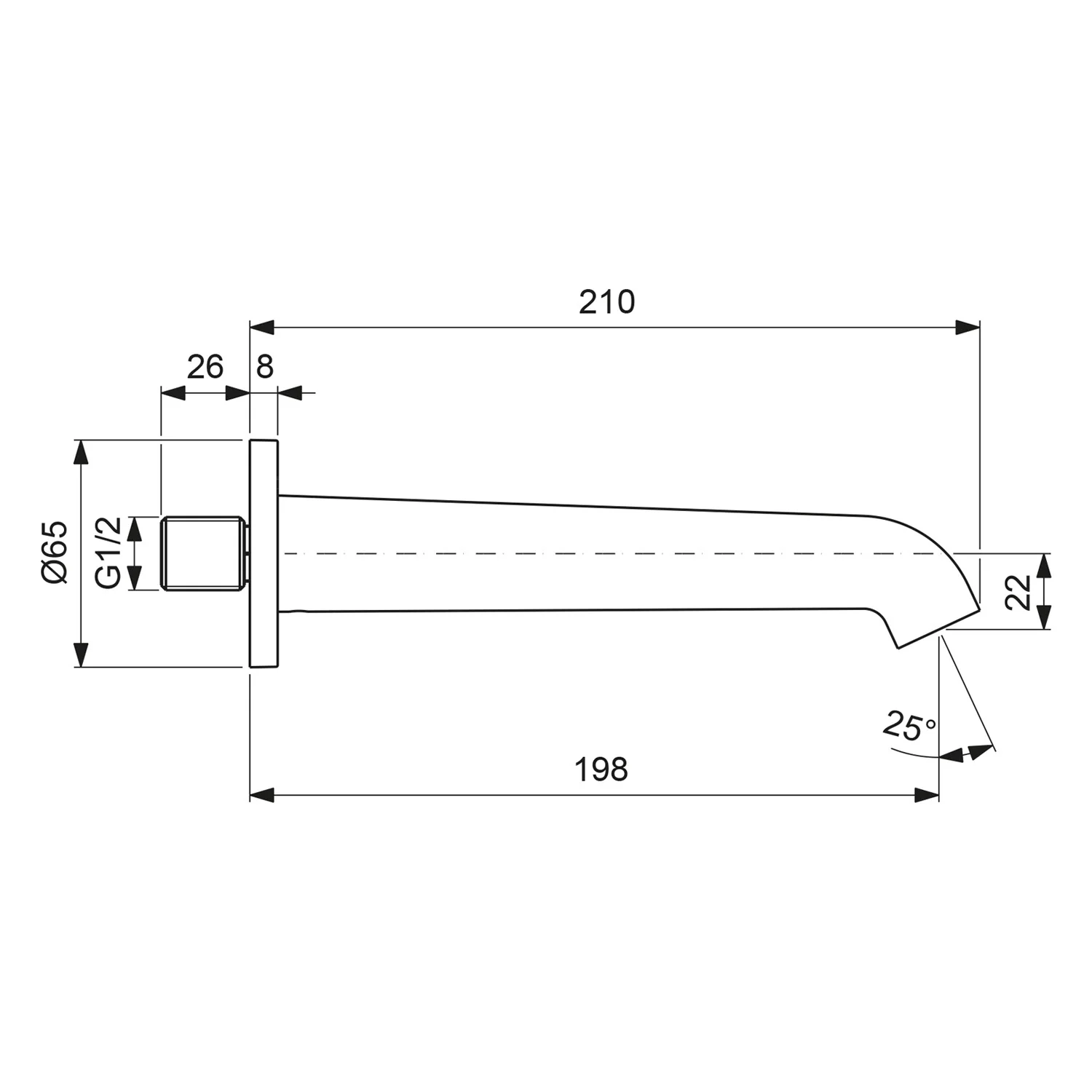 Villeroy & Boch Skyla Badewannenauslauf für Wandmontage Bild 4
