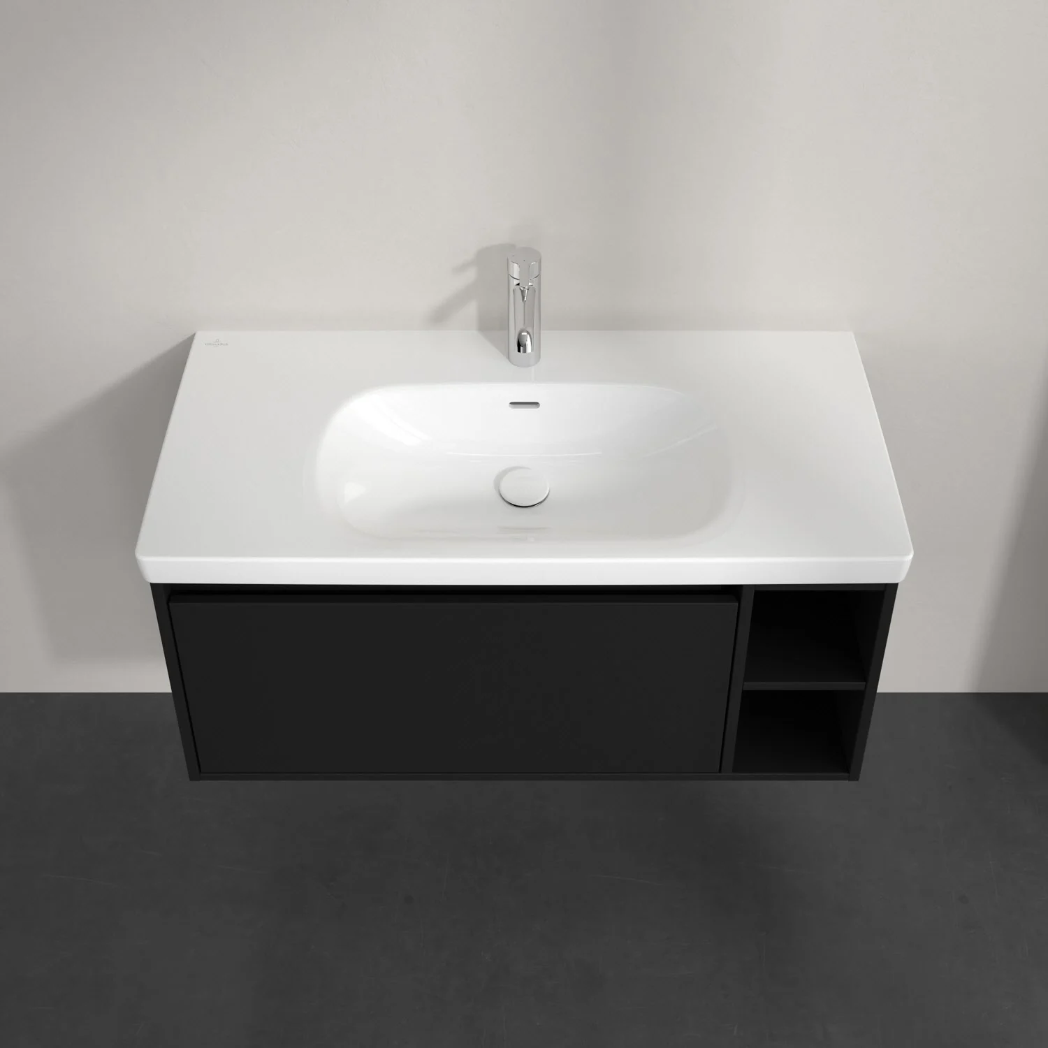Szafka pod umywalkę Villeroy & Boch Skyla 97,2 x 43,6 cm, 1 szuflada, schowek po prawej stronie Zdjęcie 6