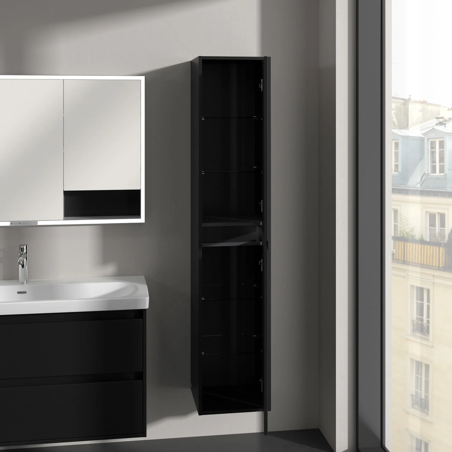 Villeroy & Boch Skyla – szafka wysoka 35 x 170 cm, otwierana w prawo Zdjęcie 3