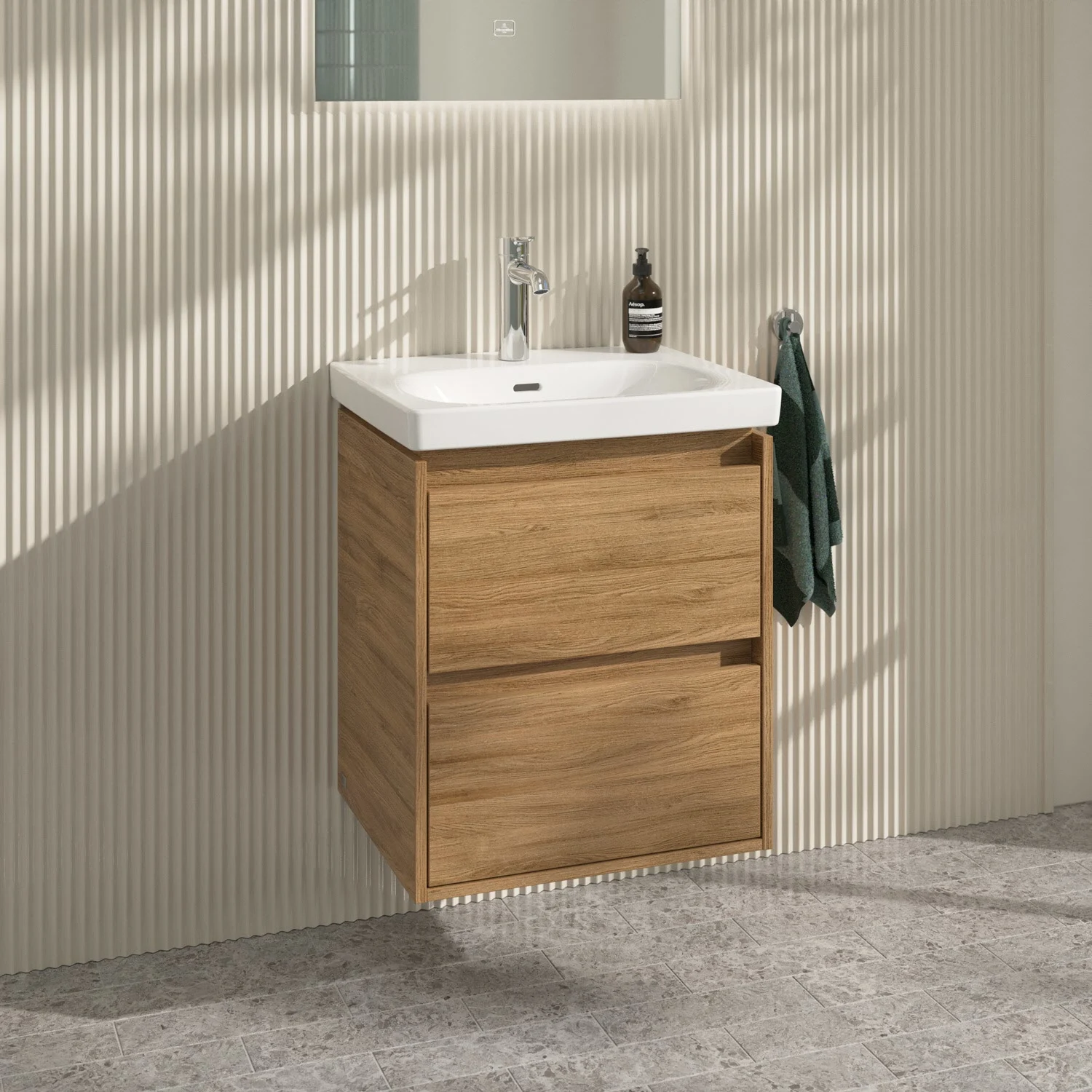 Villeroy & Boch Skyla Waschtischunterschrank 52,2 x 59,6 cm, 2 Auszüge