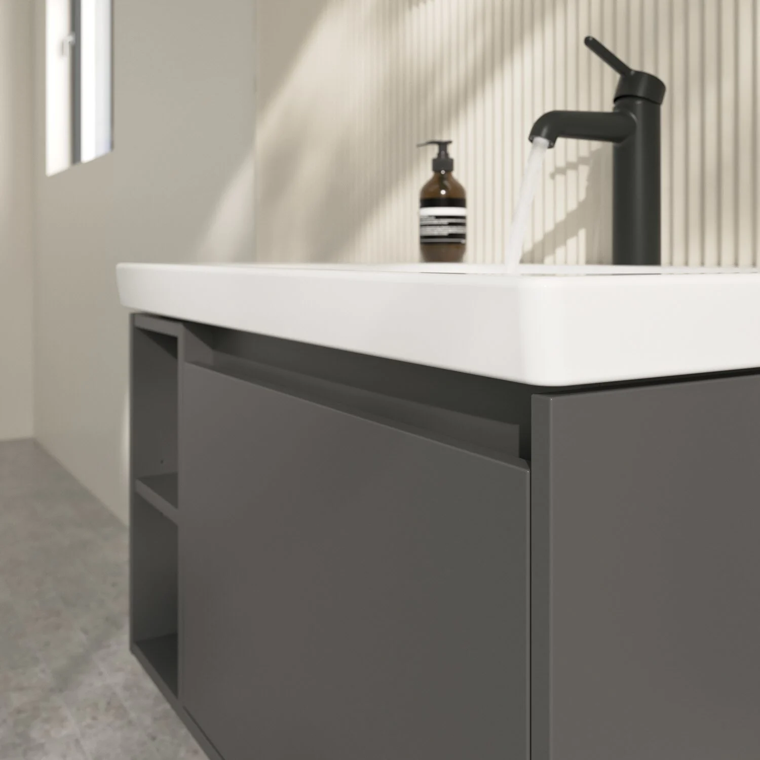 Villeroy & Boch Skyla Waschtischunterschrank 77,2 x 43,6 cm, 1 Auszug, Stauraum links Bild 3