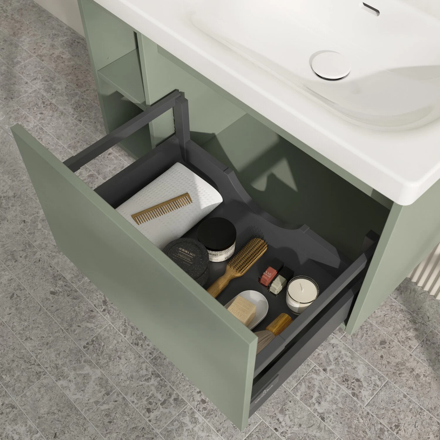 Villeroy & Boch Skyla Waschtischunterschrank 77,2 x 43,6 cm, 1 Auszug, Stauraum links Bild 6