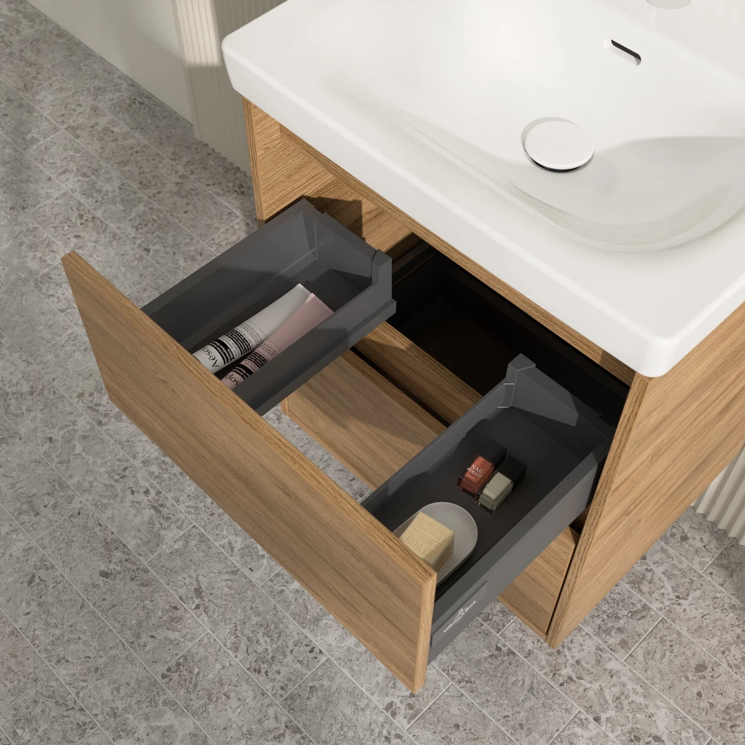 Villeroy & Boch Skyla Waschtischunterschrank 52,2 x 59,6 cm, 2 Auszüge Bild 6