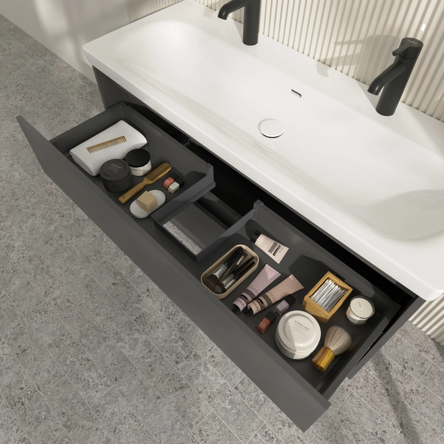 Villeroy & Boch Skyla Waschtischunterschrank 117,2 x 59,6 cm, 2 Auszüge Bild 6
