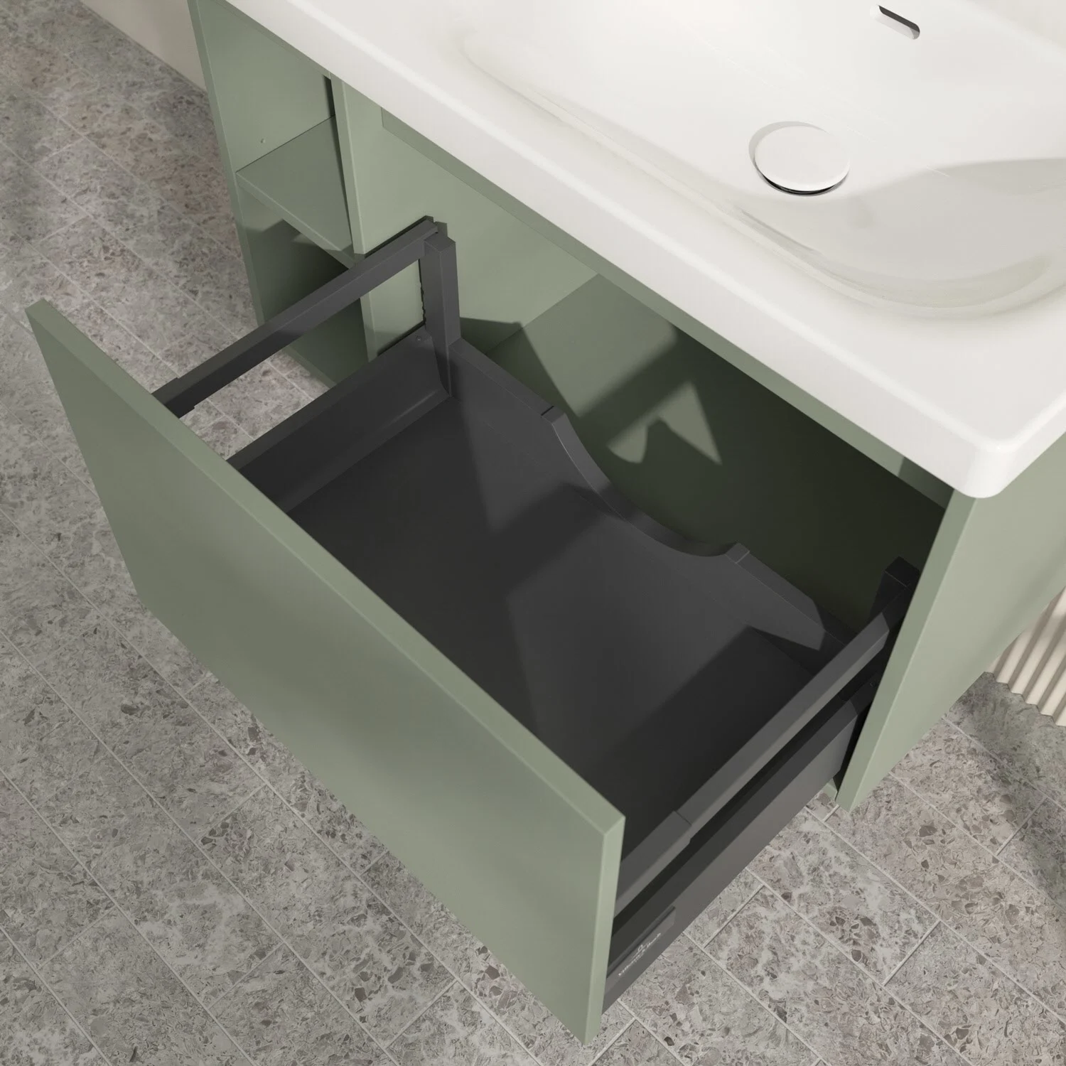 Villeroy & Boch Skyla Waschtischunterschrank 77,2 x 43,6 cm, 1 Auszug, Stauraum links Bild 7