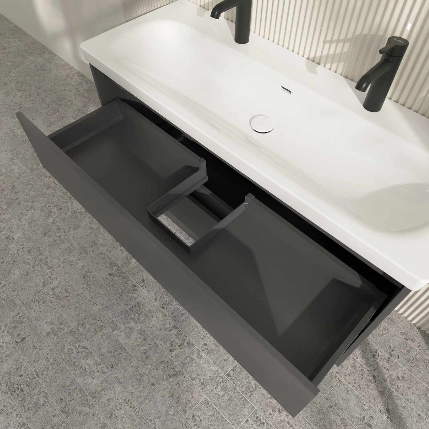 Villeroy & Boch Skyla Waschtischunterschrank 117,2 x 59,6 cm, 2 Auszüge Bild 7