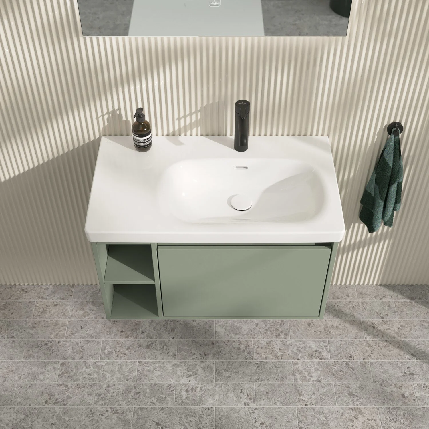 Villeroy & Boch Skyla Waschtischunterschrank 77,2 x 43,6 cm, 1 Auszug, Stauraum links Bild 8