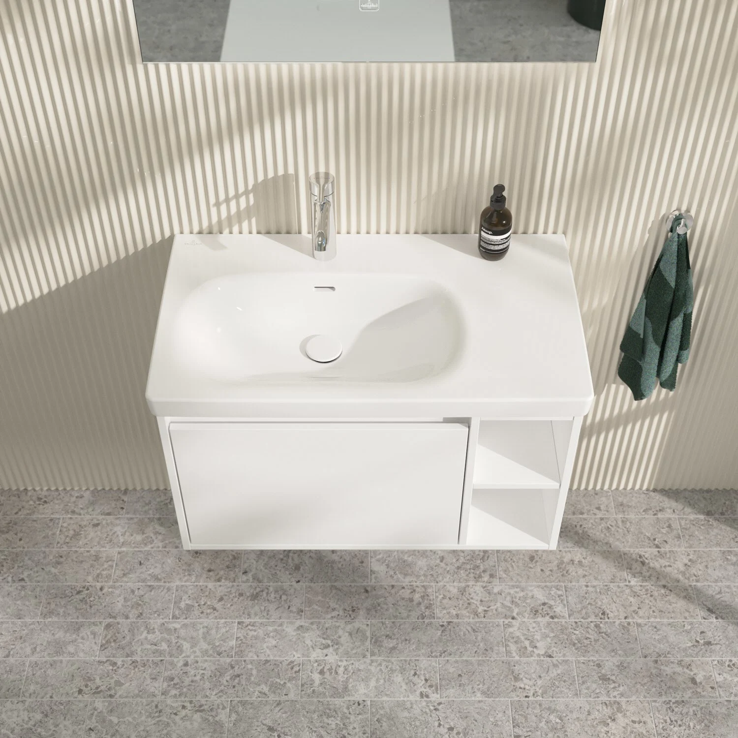 Villeroy & Boch Skyla Waschtischunterschrank 77,2 x 43,6 cm, 1 Auszug, Stauraum rechts Bild 8