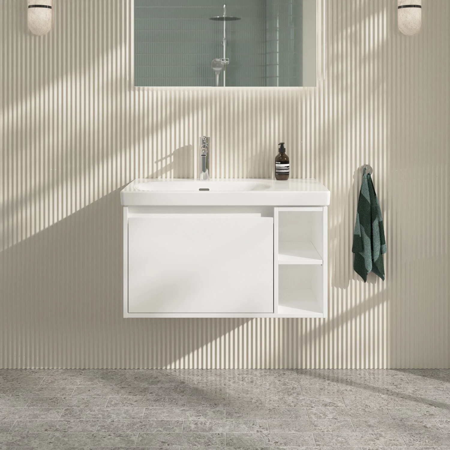 Villeroy & Boch Skyla Waschtischunterschrank 77,2 x 43,6 cm, 1 Auszug, Stauraum rechts Bild 9