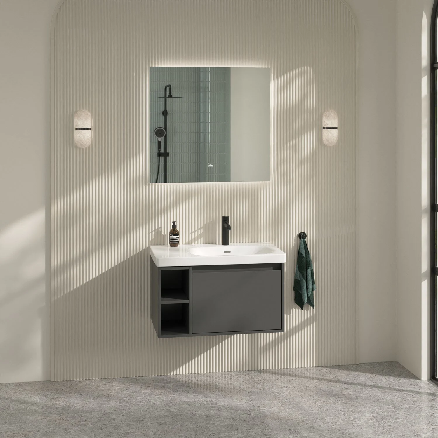 Villeroy & Boch Skyla Waschtischunterschrank 77,2 x 43,6 cm, 1 Auszug, Stauraum links Bild 10