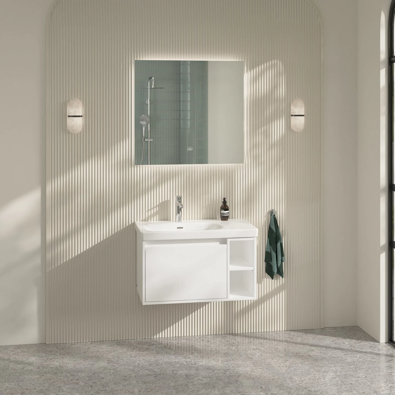 Villeroy & Boch Skyla Waschtischunterschrank 77,2 x 43,6 cm, 1 Auszug, Stauraum rechts Bild 10