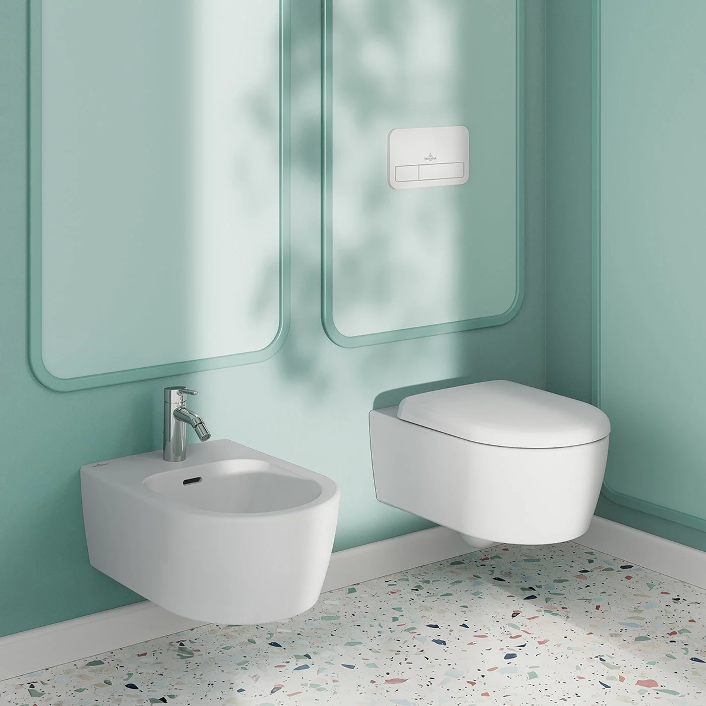 Villeroy & Boch Skyla Bidet wandhängend, 37 x 53 cm mit CeramicPlus Bild 9