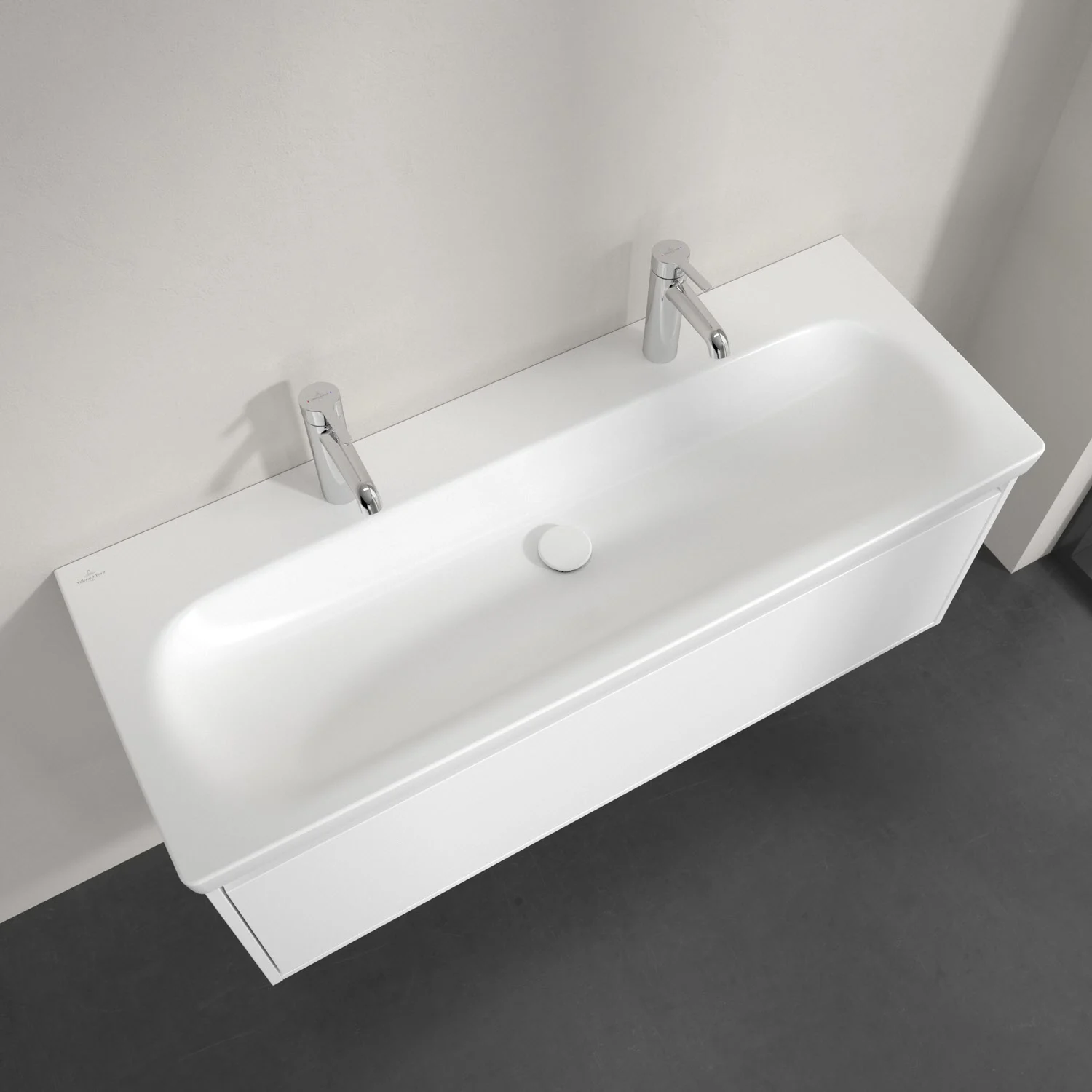 Villeroy & Boch Skyla Doppel-Schrankwaschtisch 120 x 46 cm, ohne Überlauf