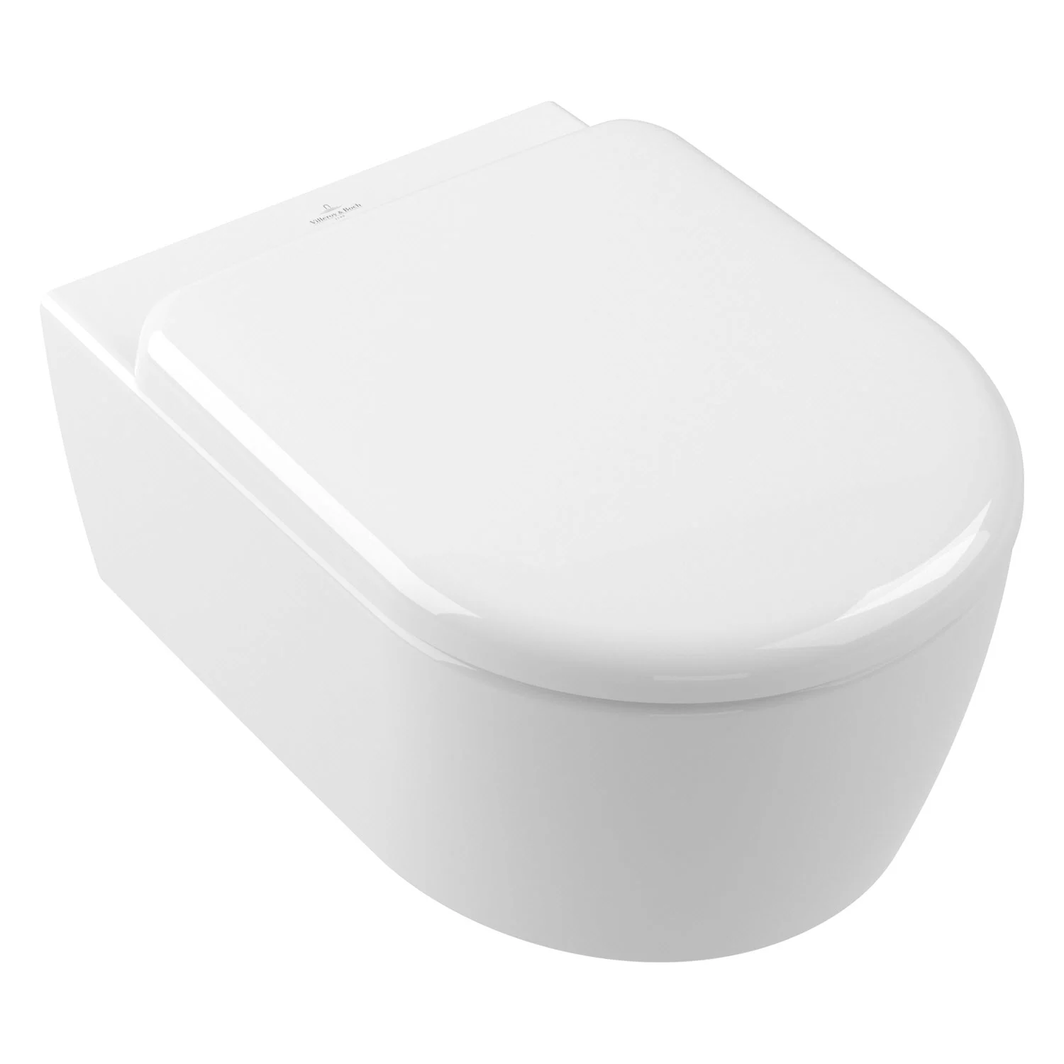 Biała toaleta widok z przodu wycięta, Villeroy & Boch