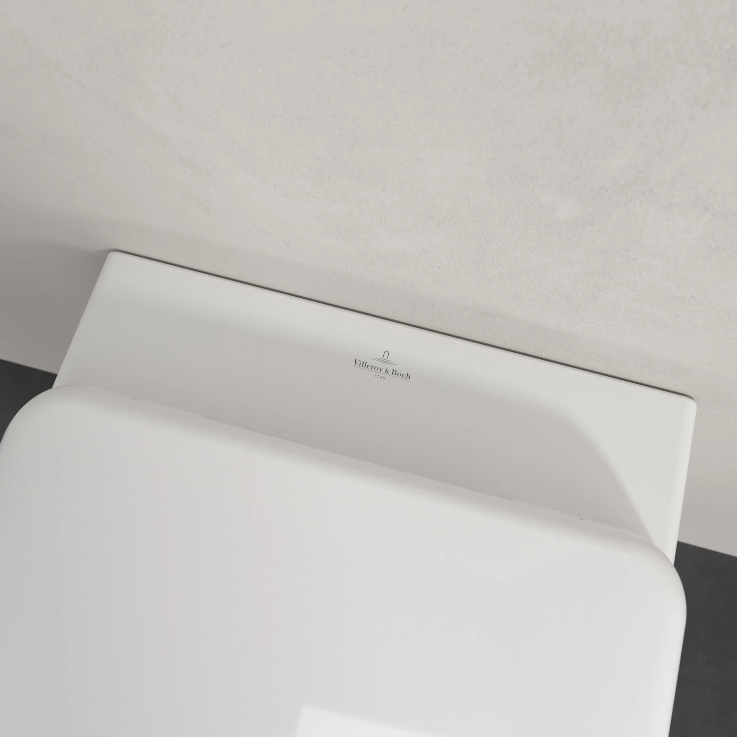 Biała pokrywa toalety z góry, Villeroy & Boch