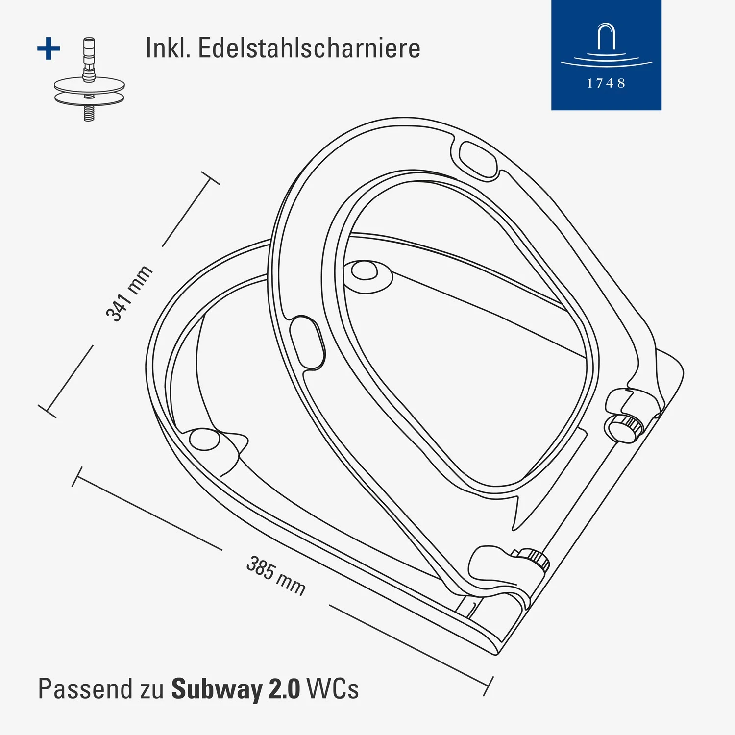 Villeroy & Boch Subway 2.0 WC-Sitz Compact, mit Absenkautomatik Bild 7