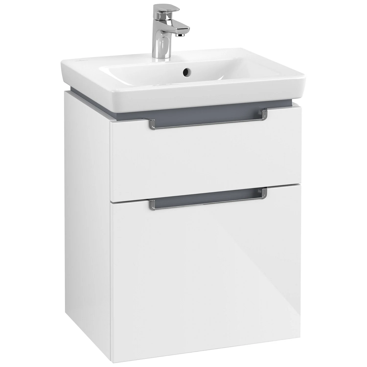 Villeroy & Boch Subway 2.0 Waschtisch-Kombination 50 cm mit 2 Auszügen und Spiegelschrank My View 14 Bild 2