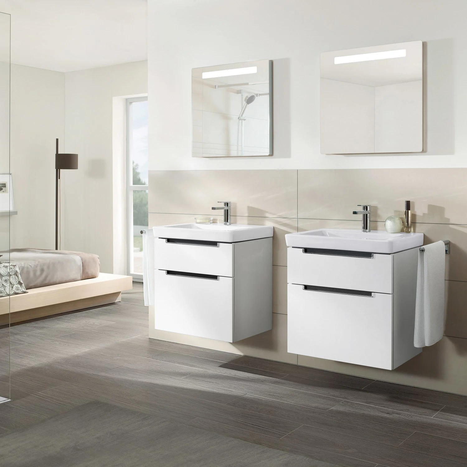 Villeroy & Boch Subway 2.0 Waschtisch-Kombination 50 cm mit 2 Auszügen, 1 Hahnloch und 1 Überlauf Bild 4