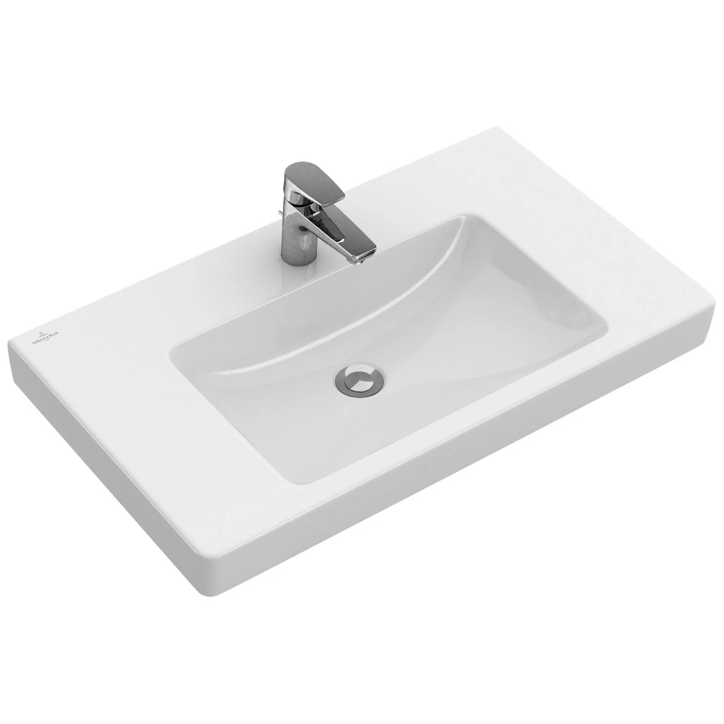 Biała umywalka widok z boku, Villeroy & Boch