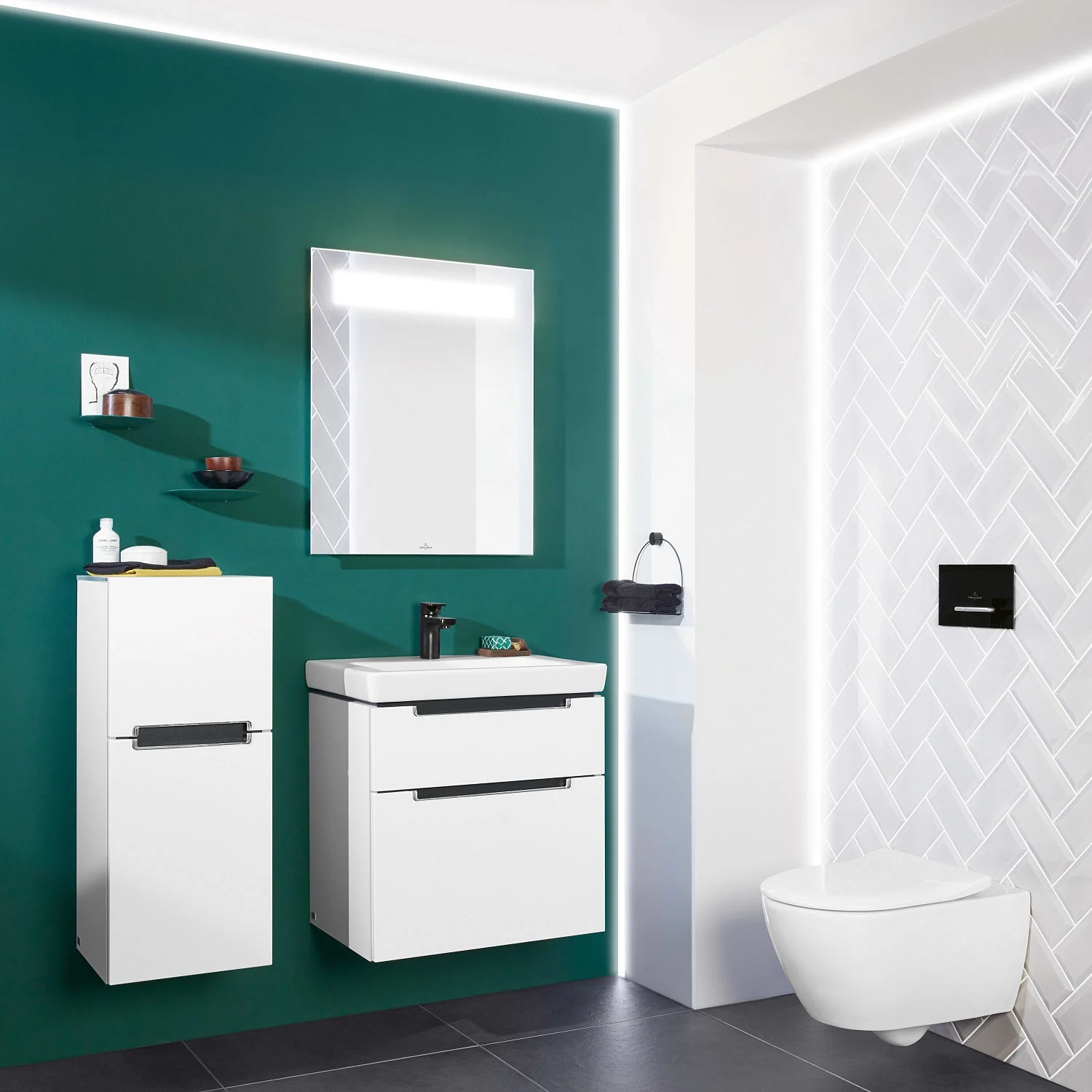 Villeroy & Boch Subway 2.0 Waschtischunterschrank XXL 58,7 cm, Griffe chromfarbig glänzend, 2 Auszüge Bild 10