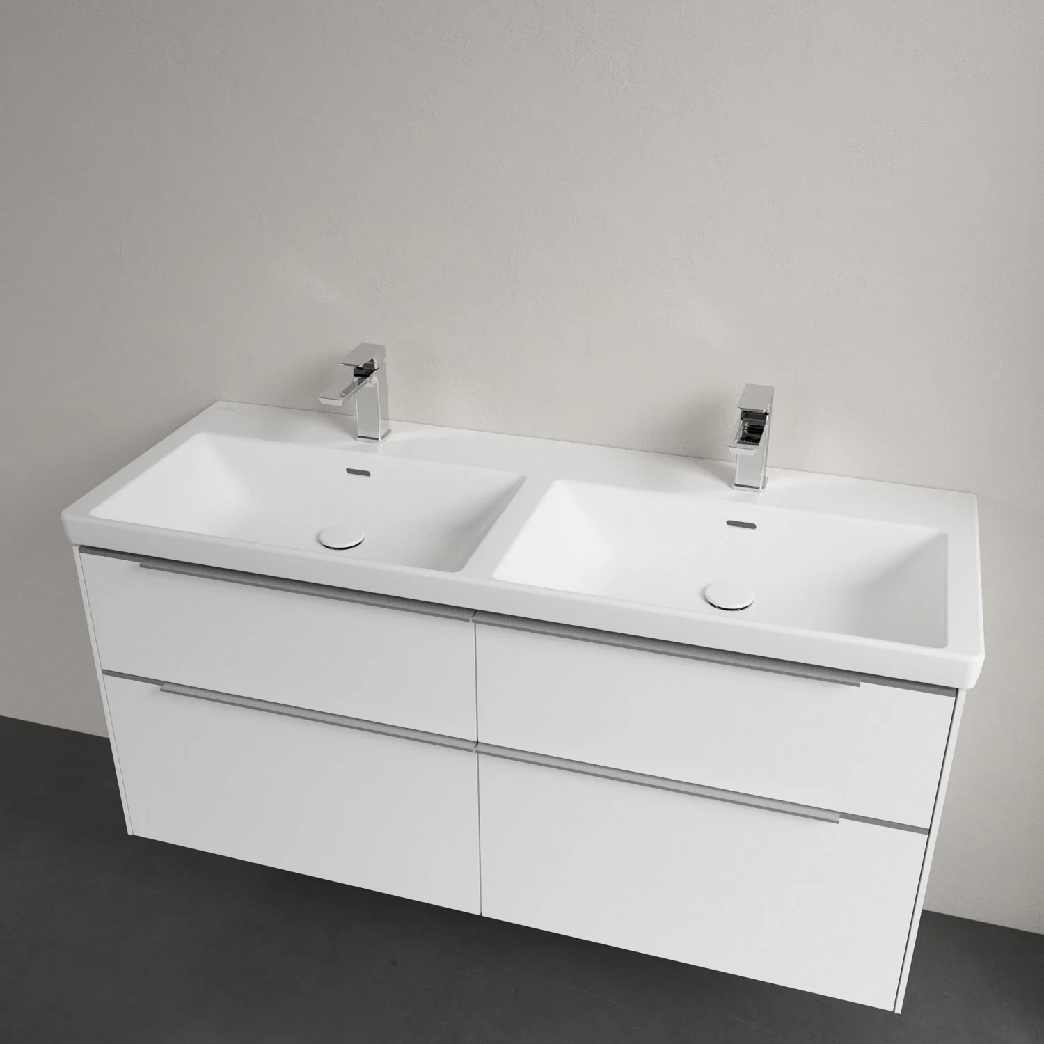 Villeroy & Boch Subway 3.0 Badmöbel-Set 130 cm, 4 Auszüge, Doppelwaschtisch Bild 2