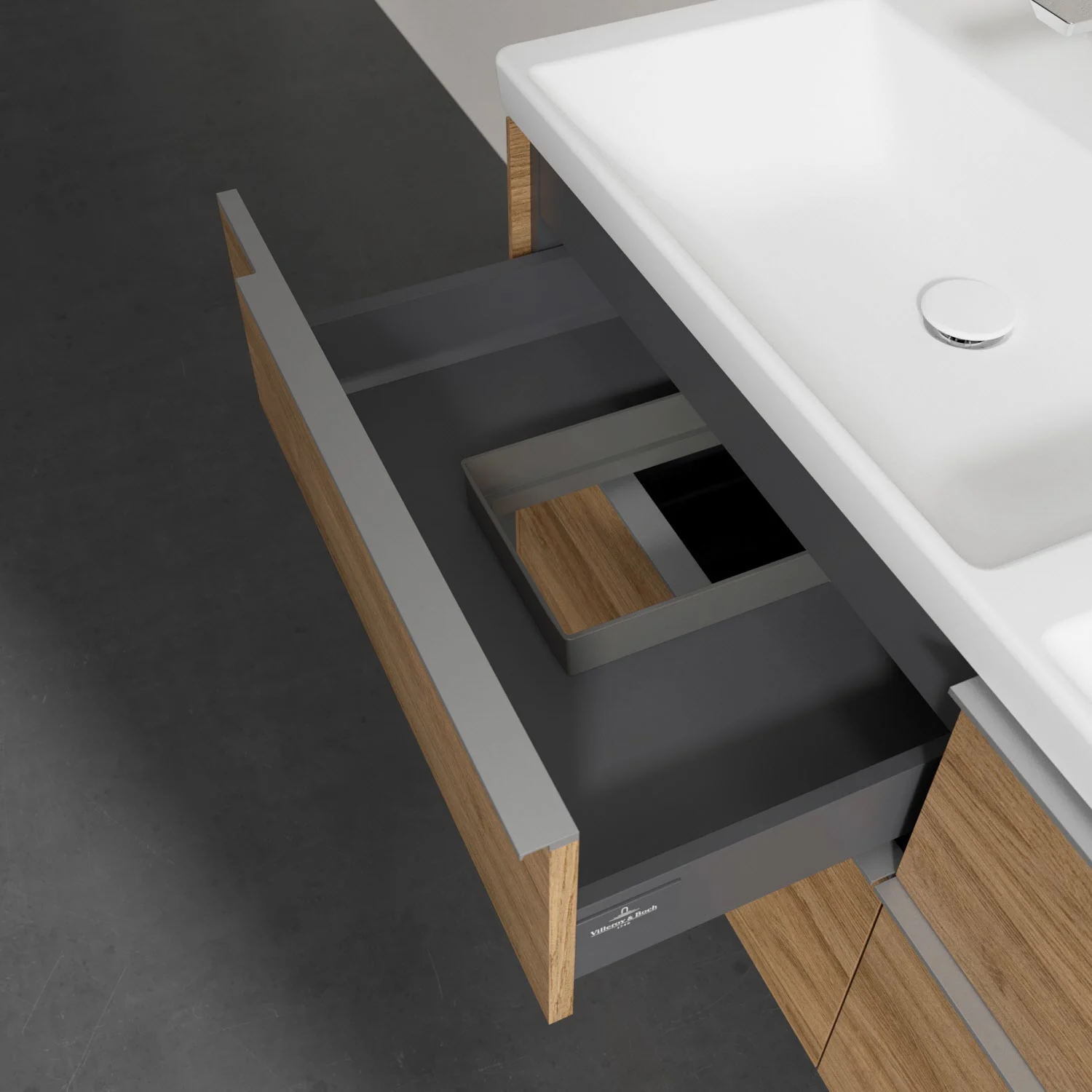Villeroy & Boch Subway 3.0 Badmöbel-Set 130 cm, 4 Auszüge, Doppelwaschtisch Bild 4