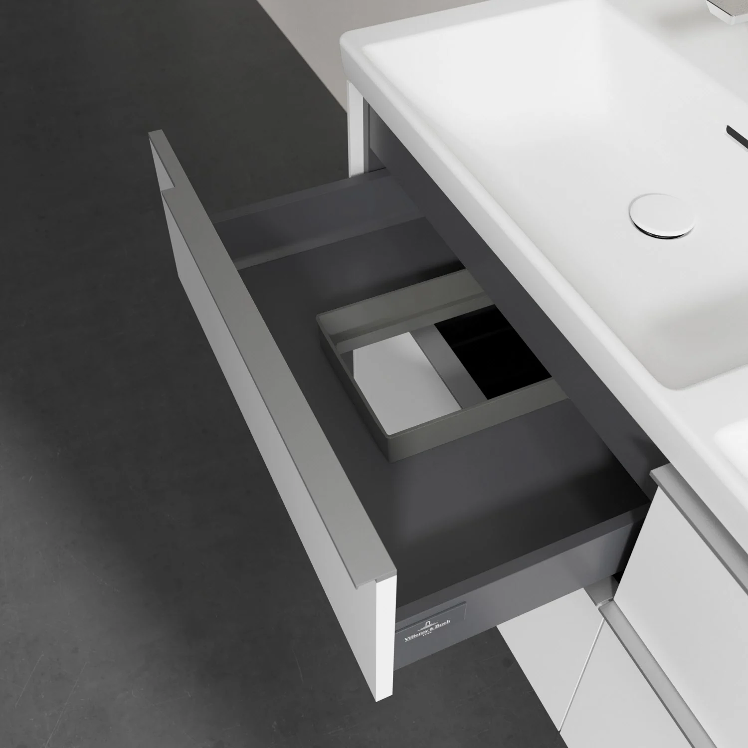 Villeroy & Boch Subway 3.0 Badmöbel-Set 130 cm, 4 Auszüge, Doppelwaschtisch Bild 4