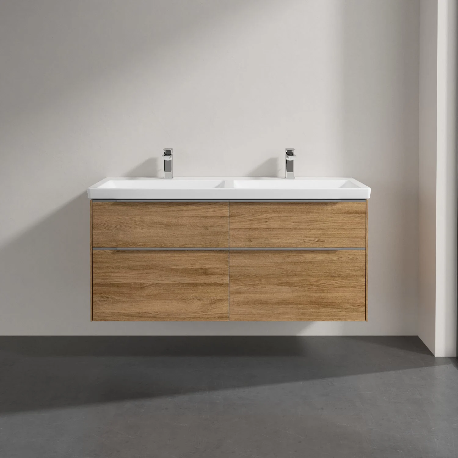 Villeroy & Boch Subway 3.0 Badmöbel-Set 130 cm, 4 Auszüge, Doppelwaschtisch Bild 3