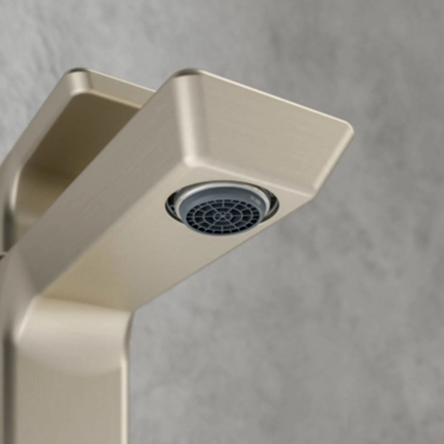 Zbliżenie beżowego kranu, Villeroy & Boch