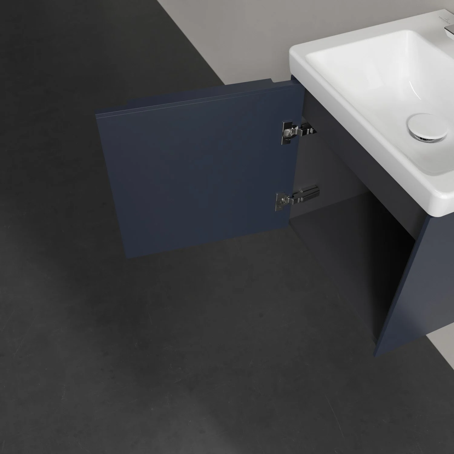 Umywalka z otwartą szafką w łazience, Villeroy & Boch