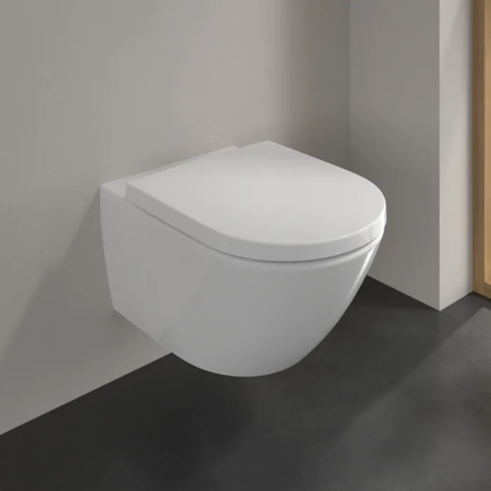 Villeroy & Boch Subway 3.0 Tiefspül-WC spülrandlos, wandhängend, TwistFlush, mit WC-Sitz 8M42S1, Combi-Pack