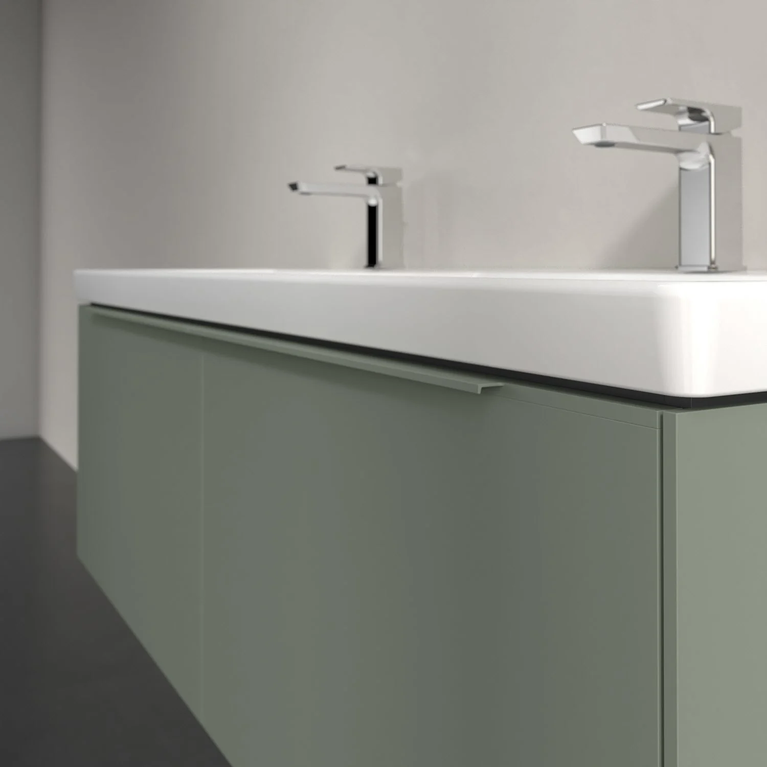Villeroy & Boch Subway 3.0 Waschtischunterschrank 127,2 cm, 2 Auszüge, mit LED-Beleuchtung, für Doppel-Waschtisch Bild 3