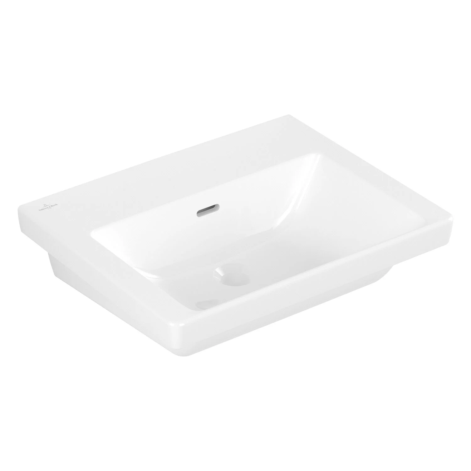 Biała umywalka w widoku z przodu, Villeroy & Boch