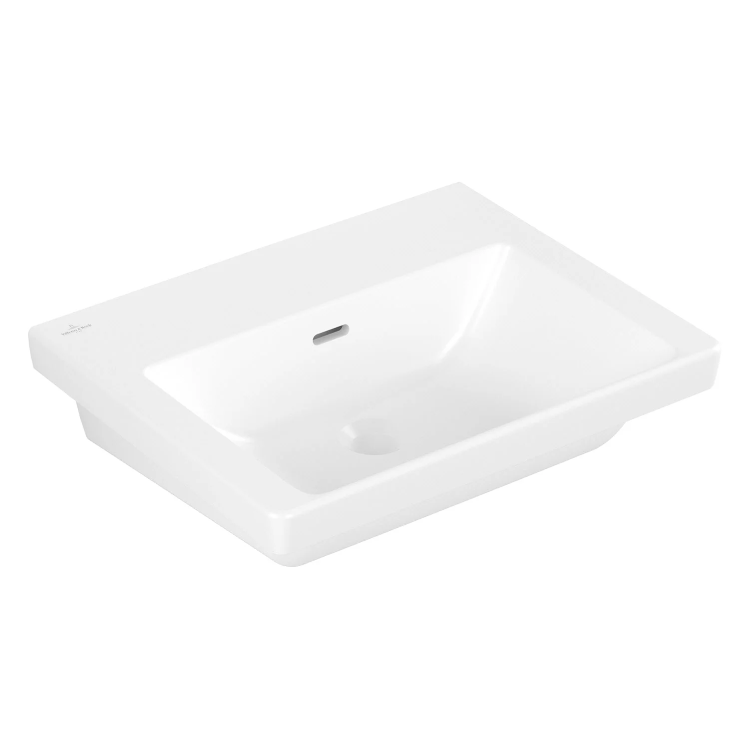Biała umywalka z widokiem z boku, Villeroy & Boch