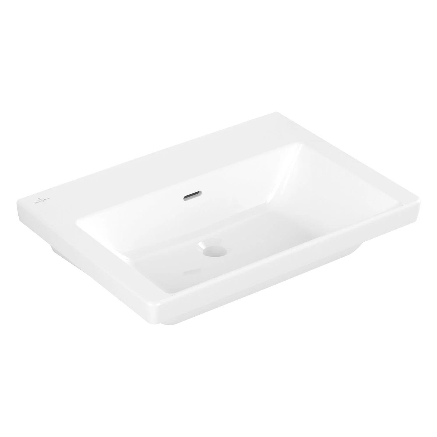 Biała umywalka z widokiem z boku, Villeroy & Boch