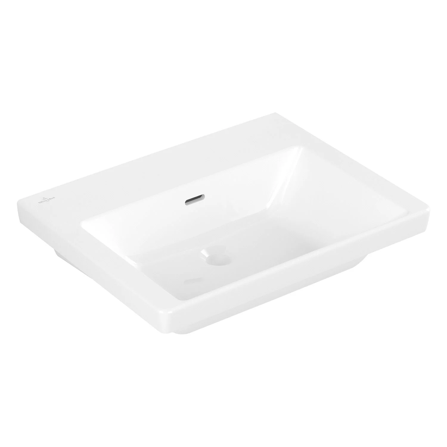 Biała umywalka z widokiem z boku, Villeroy & Boch