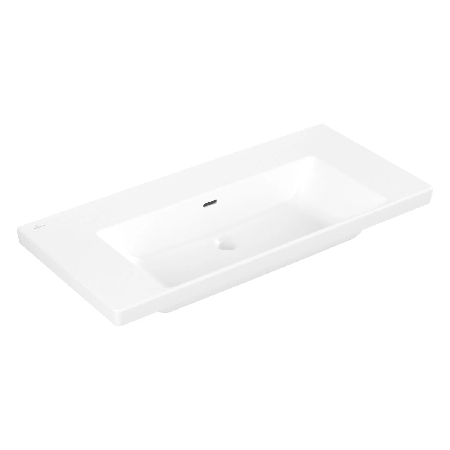 Biała umywalka w widoku z boku, Villeroy & Boch