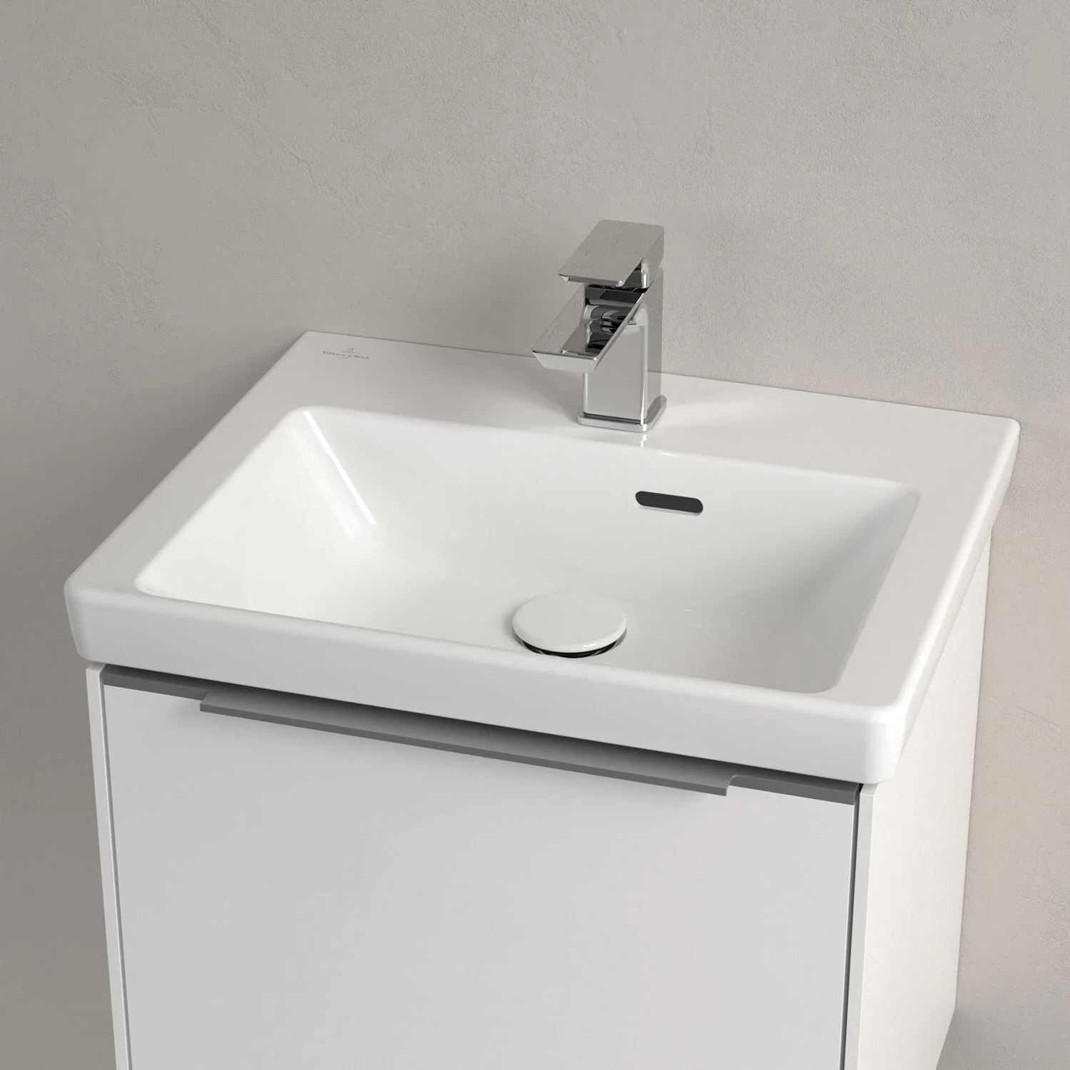 Umywalka widok z przodu z baterią, Villeroy & Boch